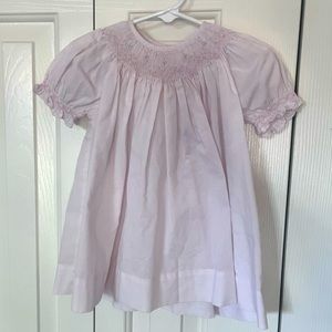 Soft Pink smocked dress 9 mo